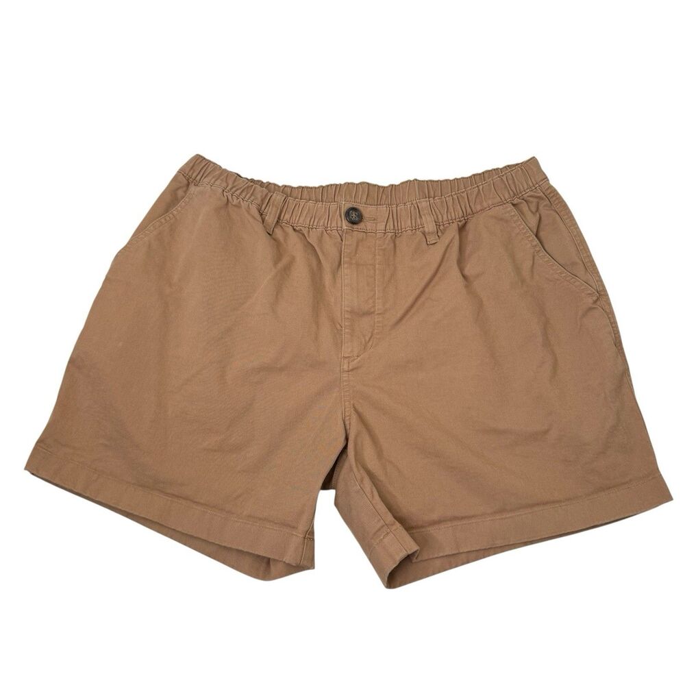 Chubbies Regular Fit Shorts Mens XL Brown Elastic Waist 5.5 Inseam Casual Preppy